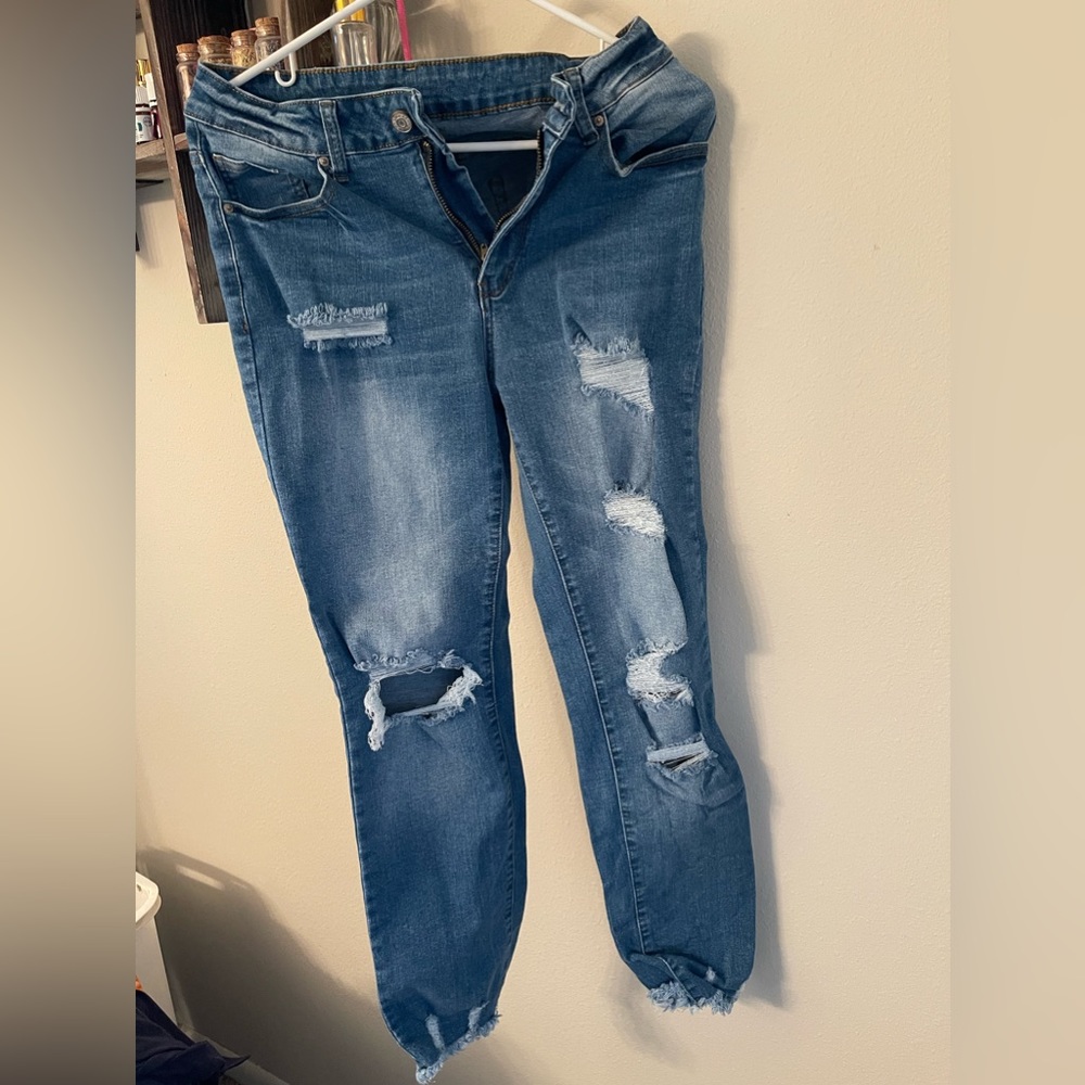 Small Distressed Jeans, skinny jeans, lightly worn